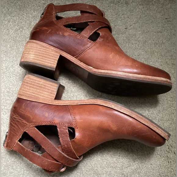 Kork-Ease Jardin Buckle Strap Brown Leather Ankle Bootie/Back Zip Size 9M - Picture 11 of 15